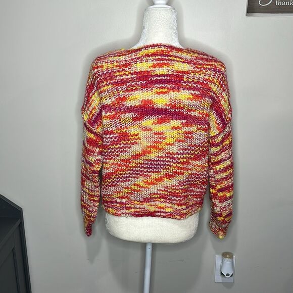 Anthropologie Flat Line Striped Savannah V-Neck Sweater size XS - Picture 10 of 11